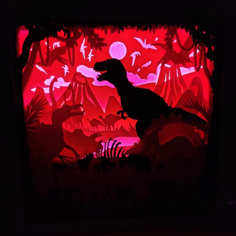 dinosaures avec des volcans
