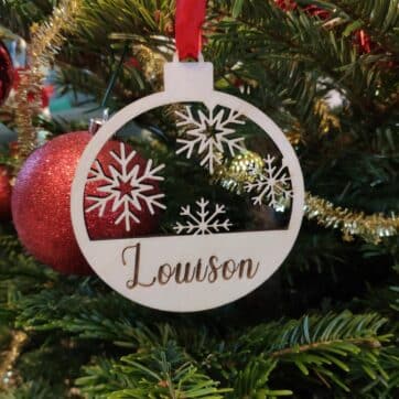 le cerf et l'oiseau décoration de sapin personnalisable (copie)