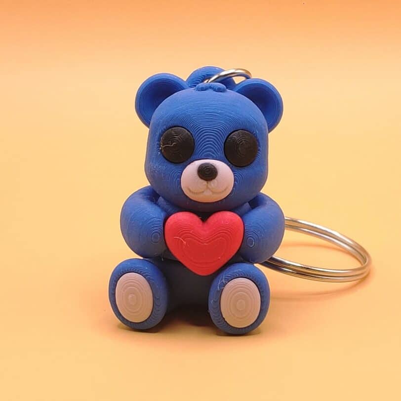 ours saint valentin rose porte clés (copie)